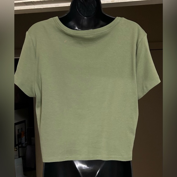 American Eagle Cropped Hey Baby Tee - Picture 4 of 5